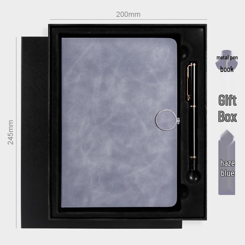 Custom Logo A5 Leather Notebook with Buckle for Business Meetings