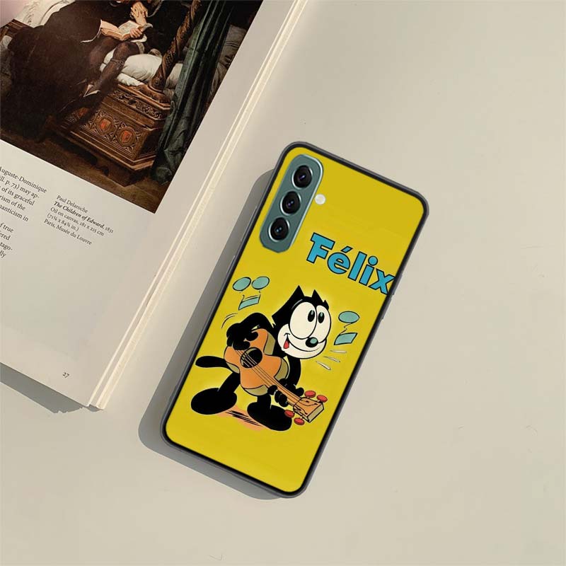 

F-Забавный чехол для телефона Кот Феликс для Samsung A54 A14 A24 A34 A17 A37 A57 A55 A35 A25 A15 A07 A05S A04S A12 A22 A32 A52S A72 Gal Samsung A02