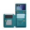 For Samsung Galaxy Z Flip 8 Wallet Case with RFID Blocking Leather Card Holder with Detachable Wristlet Strap Flip Phone Cover