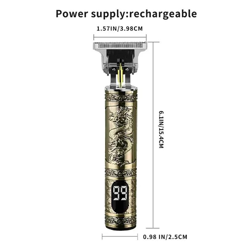 USB Fast Charging Electric Hair Clipper T9 Vintage Barber Shaver Professional Portable Hair Trimmer for All Types of Hair