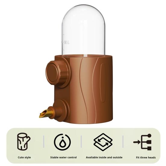 250ml Otomatik Kuş Suluk Kütük Şekli Papağan Su Dispenseri Muhabbet Kuşu Kafesi Asılı İçme Cihazı Küçük Evcil Hayvanlar için Muhabbet Kuşu Cennet Papağanı Kanarya