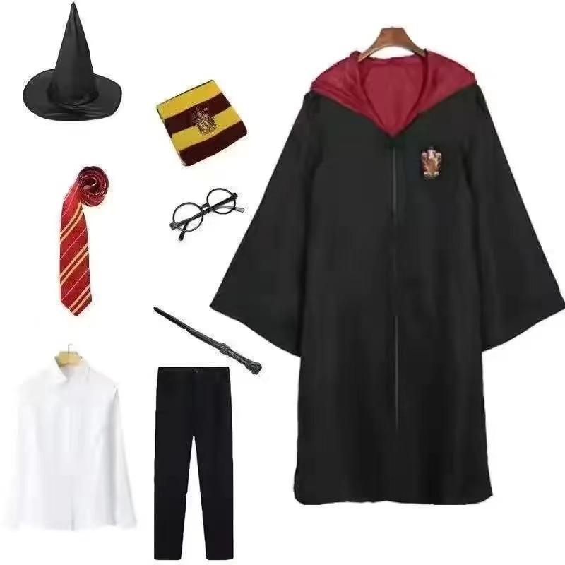 Harry Potter Cosplay Kostüm Magier Robe Kleidung Zubehör Erwachsene Kinder Schuluniform Halloween Umhang