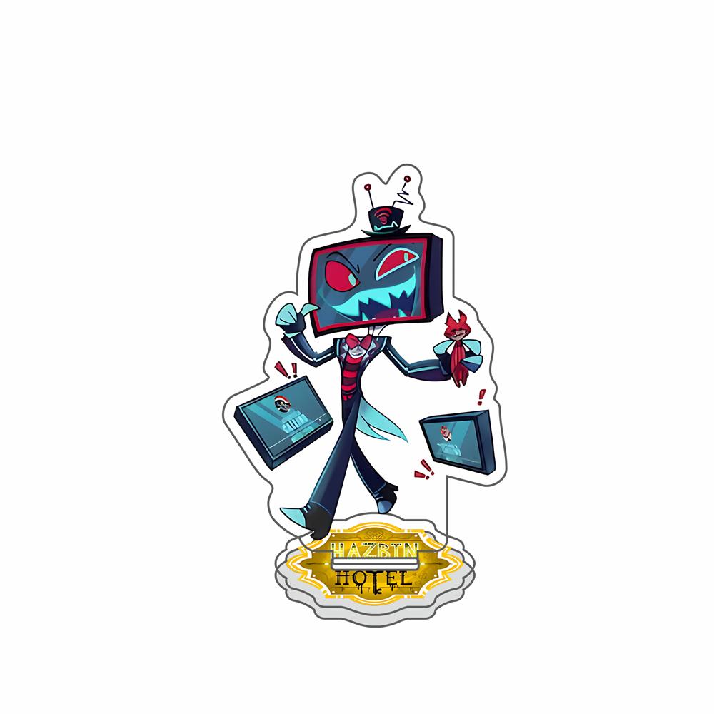 Anime Figure Hazbin Hotel Charlie Morningstar Vaggie Alastor Acrylic figure stand Desktop ornament Festival keychain