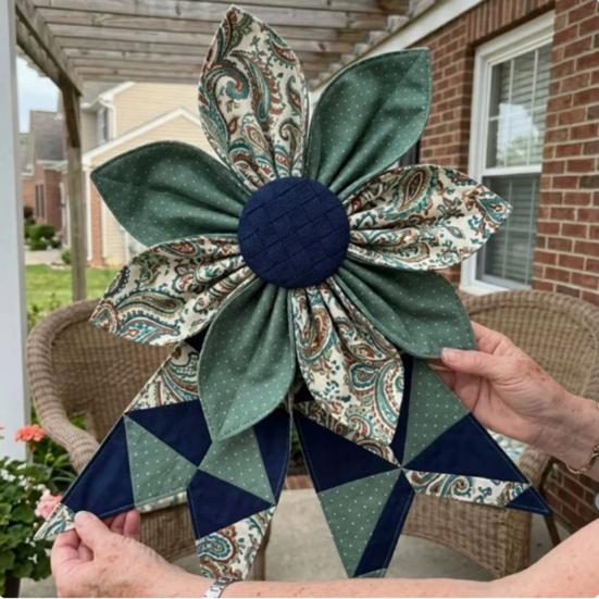 Flower Decorative Sign for Front Door Retro Burlap DIY Wreath And Bow Making Kit Artificial Floral Wall Hanging for Home Indoor Outdoor Decor