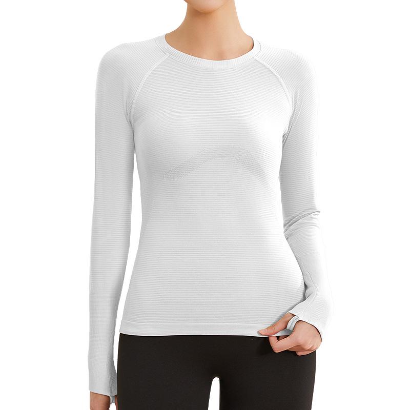 

Дышащий топ для йоги с длинным рукавом - Текстурированный базовый слой для фитнеса Extra Large