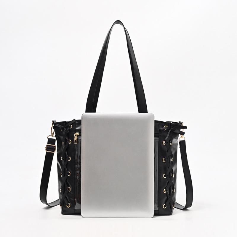 Ita-Tasche im japanischen Stil mit weichem Lederband - Große Kapazität, transparent, von Anime inspiriert, einzelne Schulter für Frauen und Mädchen