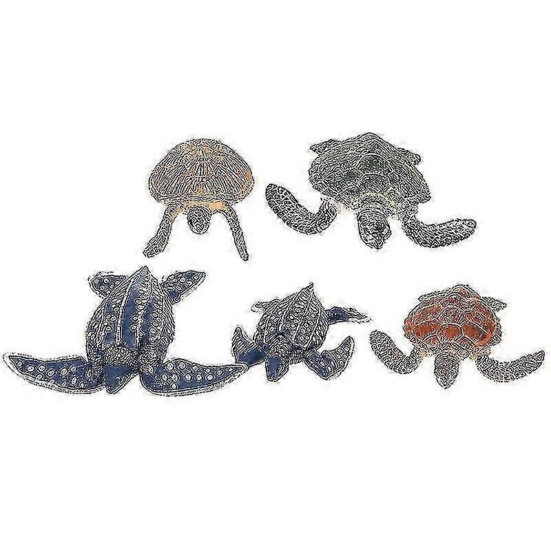 8X7.5cm Assorted Color Toy Playsets 10pcs Simulated Lovely Sea Turtle L Models Mini Sea Creature Mod