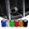 For Volkswagen 4Pcs 3D Styling Car Wheel Tire Valve Caps Stem Caps Decoration For Volkswagen B5 B6 B7 T4 T5 Golf 4 5 6 7 Polo Pa