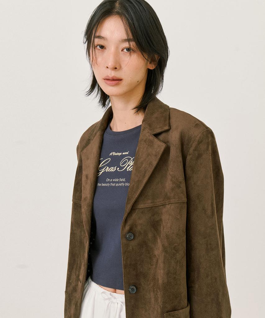 Grasplan Suede Over-Fit Jacket_Khaki Brown