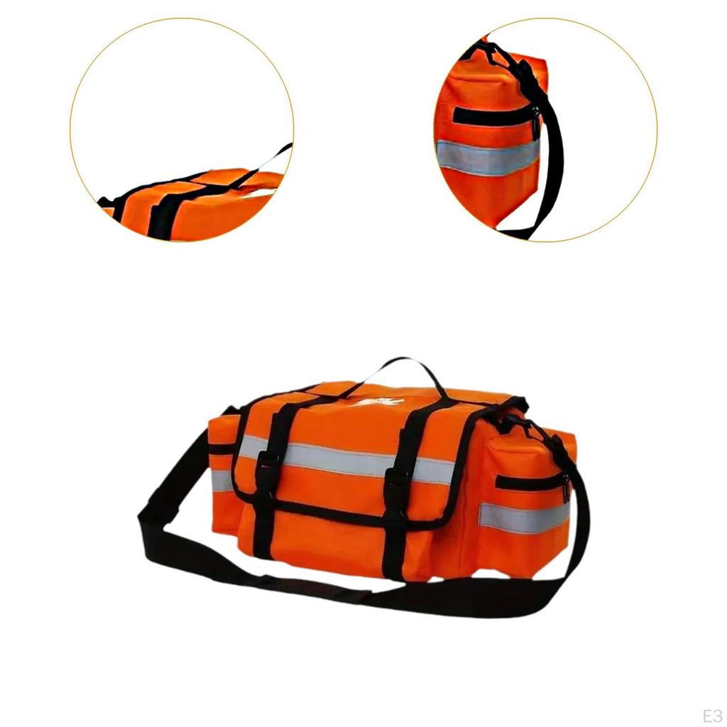 Empty First Aid Bag for Accessories, Versatile with Removable Divider, Nursing Home, Gym,