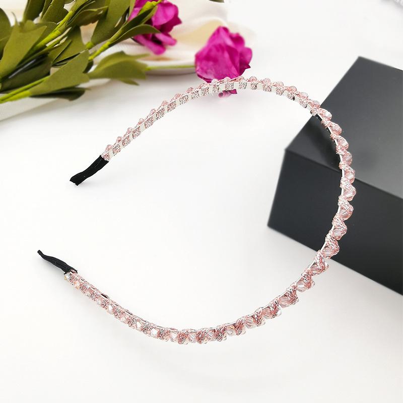 Fashion Girls Hair Accessories Crystal Hair Band Hair Hoop for Women Rhinestone Bezel Headwear Thin Headband Chic Hairbands