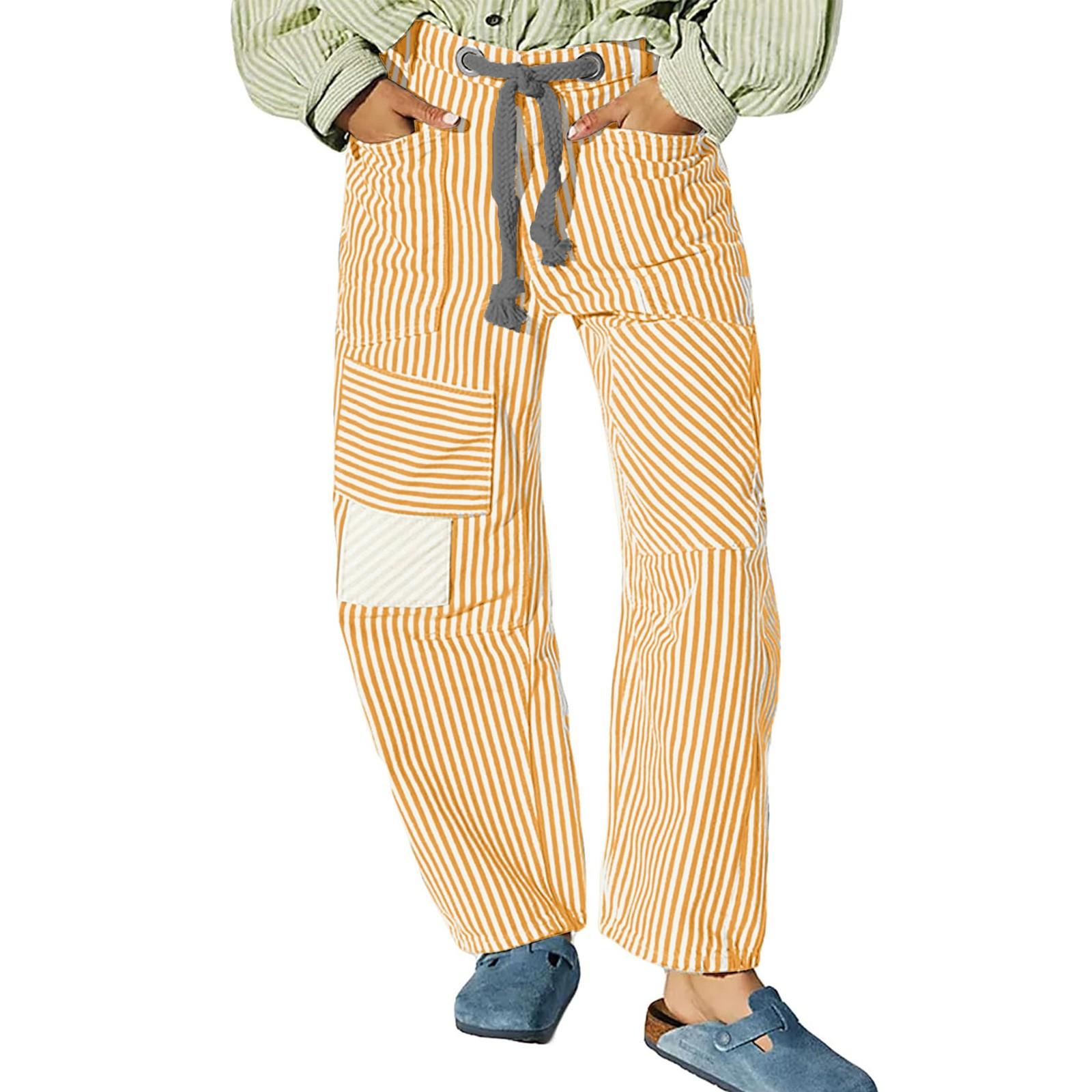 

Женские мешковатые джинсы в стиле хип-хоп, широкие джинсы со средней и низкой талией, свободные джинсы-бойфренды, винтажные джинсовые брюки M жёлтый