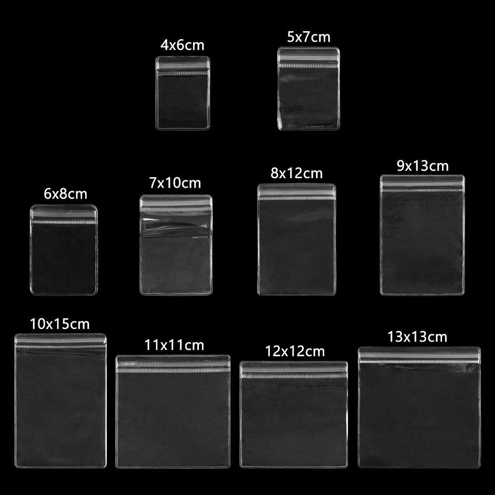 100Pcs PVC Plastic Self Sealing Bag Dustproof Jewelry Bag New Zip Lock Bags Necklace Bracelet Ring