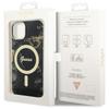 Etui do iPhone 14 Plus Guess Golden Marble MagSafe Czarne