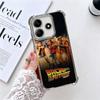Back To The Future Plating Phone Case For Xiaomi Redmi Note 14 15 Pro Plus 13 12 11 11S 11T 10 9S 9 5G Anti-Fall Airabag Cover
