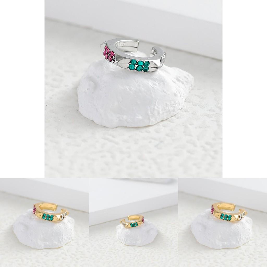 Luxurious Geometric Ear Cuff With Sparkling Rhinestones For Fashionable Women