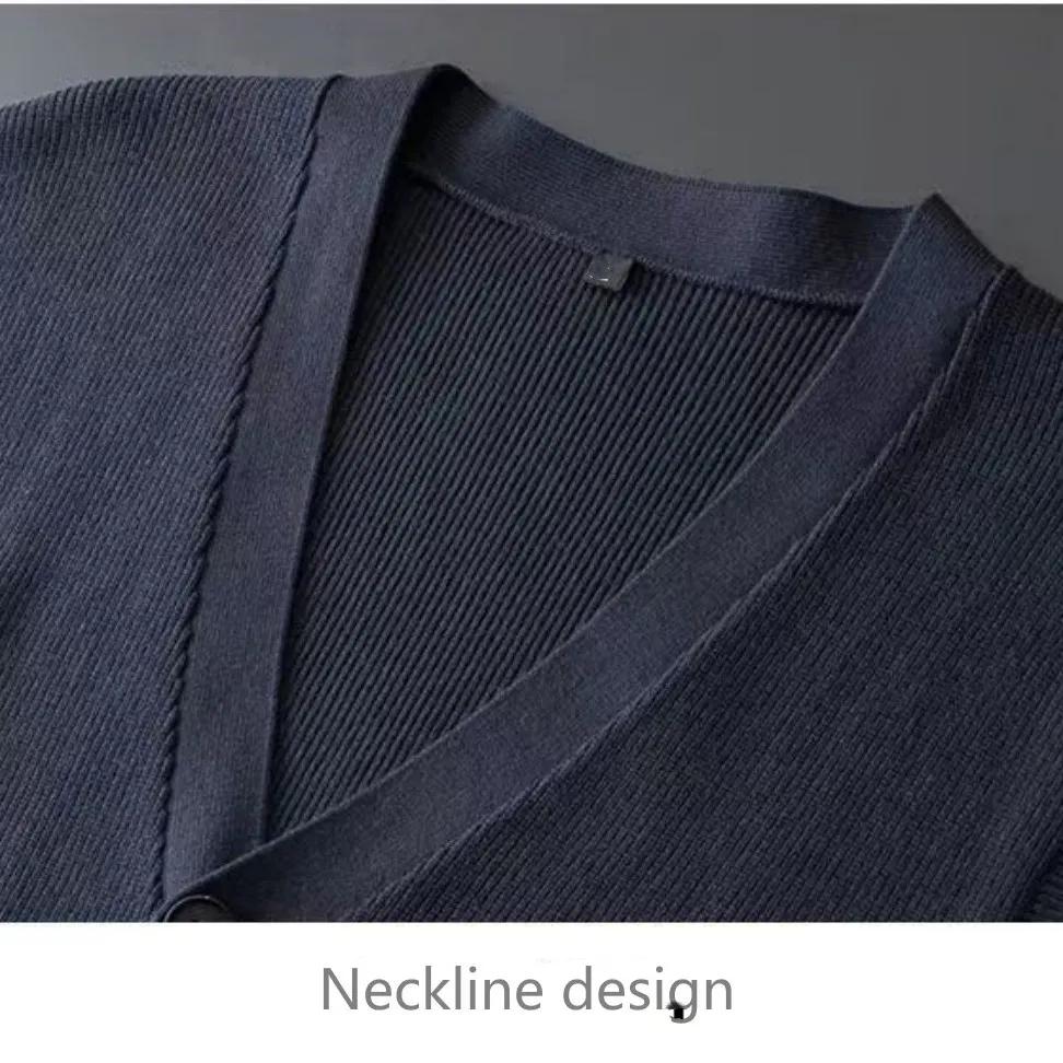 Suur kootud kampsun, meeste kardiganvest, sügis- ja talve pluss suuruses lihtne paks kampsun