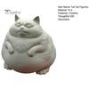 Miniature Fat Cat Sculpture Figurine, Cute Lazy Desk Car Decor with Solid Base, Ornaments for Lovers Mini Calming Statue Office, 3D Printed