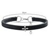 Vintage Luxus Kreuz Halskette Damen Mode Punk Gothic PU Leder Nieten Runder Anhänger Choker Halsband Kette Schmuck Zubehör