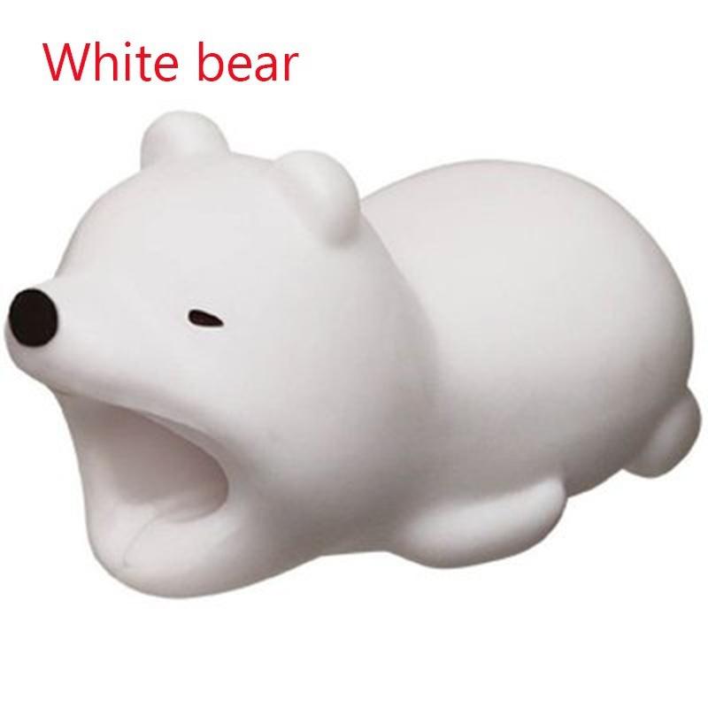 

Кабель с мультяшным животным Dream Bite, защита для данных, формирователь для собак и кошек, намоточный органайзер для линии передачи данных телефона white bear