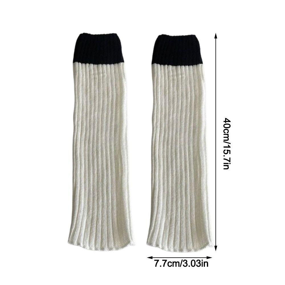 Fashion Gothic Knitted Foot Cover Thickened Warm Lolita Leg Warmers Stretchy Jk Uniform Socks Autumn Winter