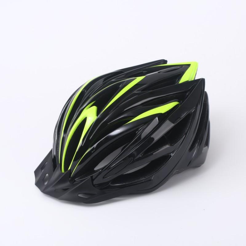 Adult Cycling Helmet Road Mountain Bikes One-Piece Molded EPS PC Shell Unisex Fit L 58-61cm Black With