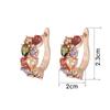 Stud Earrings Women's Colorful Zircon Earrings Cute European and American Simple Ear Buckle Trinkets Women