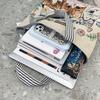 Portable Jacquard Bag Kitten Large Embroidered Canvas Bag Shopping Fashion Shoulder Women's Bag Tote Bag