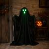Spooky Yard Decor Halloween Light Up Ghost Decoration Lighted with String Light Atmosphere Lights Standing Black for Outdoor Garden Lawn Porch