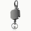 Retractable Keychain Badge Reel Holders Metal Heavy Duty With Carabiner Belt Clip And Key Ring For ID Card Name Holder