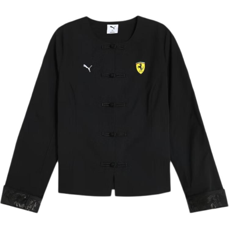 

Puma X Ferrari Коллаборация Весна-Лето 2025 Ограниченная Серия для Китая Модная Удобная Мягкая Приятная к Коже Рубашка с Длинным Рукавом Женские рубашки Черный 634326-01