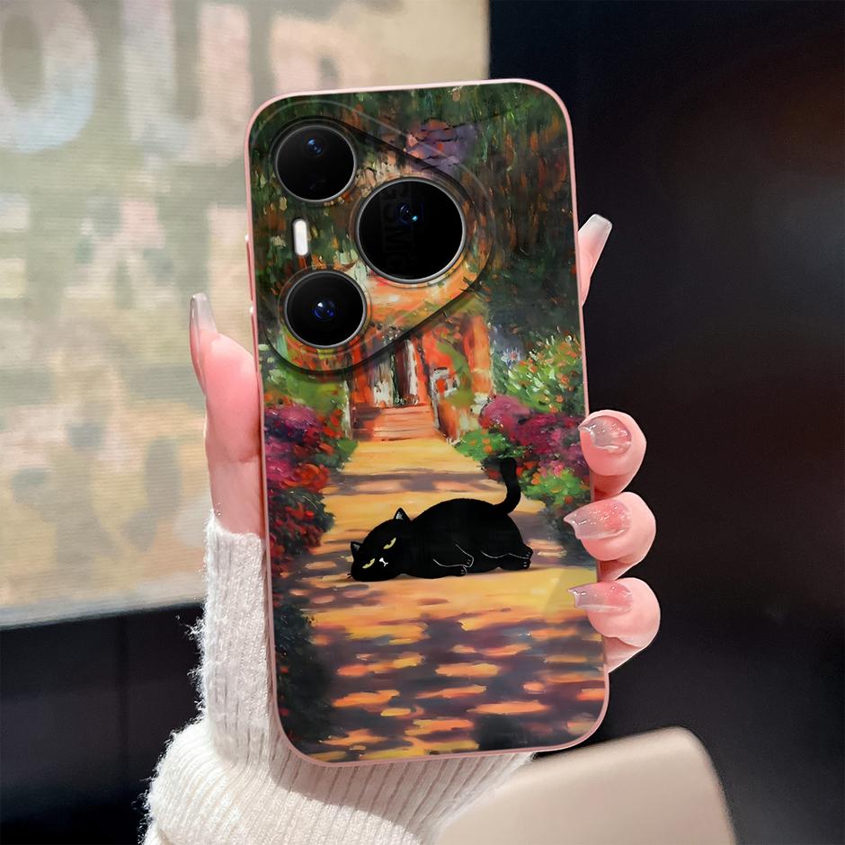 Case For Huawei Pura 80 Pro Plus Ultra Cartoon Heart Soft Silicone Shockproof Bumper Cover For HuaweiPura80ProPlus 80Ultra Funda