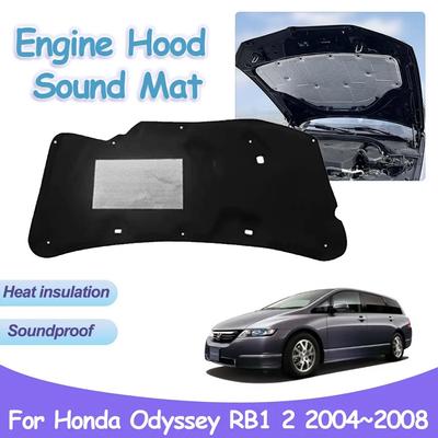 Engine Hood Sound Pad for Honda Odyssey RB1 RB2 MK3 2004~2008 Car Heat Insulation Cotton Fireproof Mat Liner Interior Accessorie