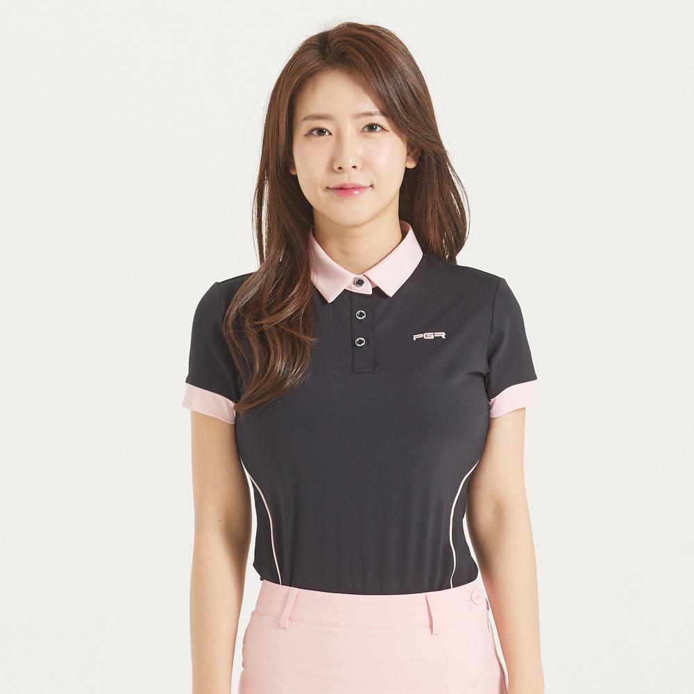 PGR Short Sleeve Collared T-Shirt Black Gt-4311