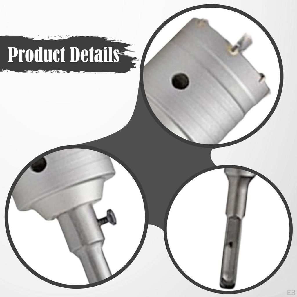 Concrete Hole Opener Efficient Chip Removal Professional, Wall Drill Tool for Masonry Stone