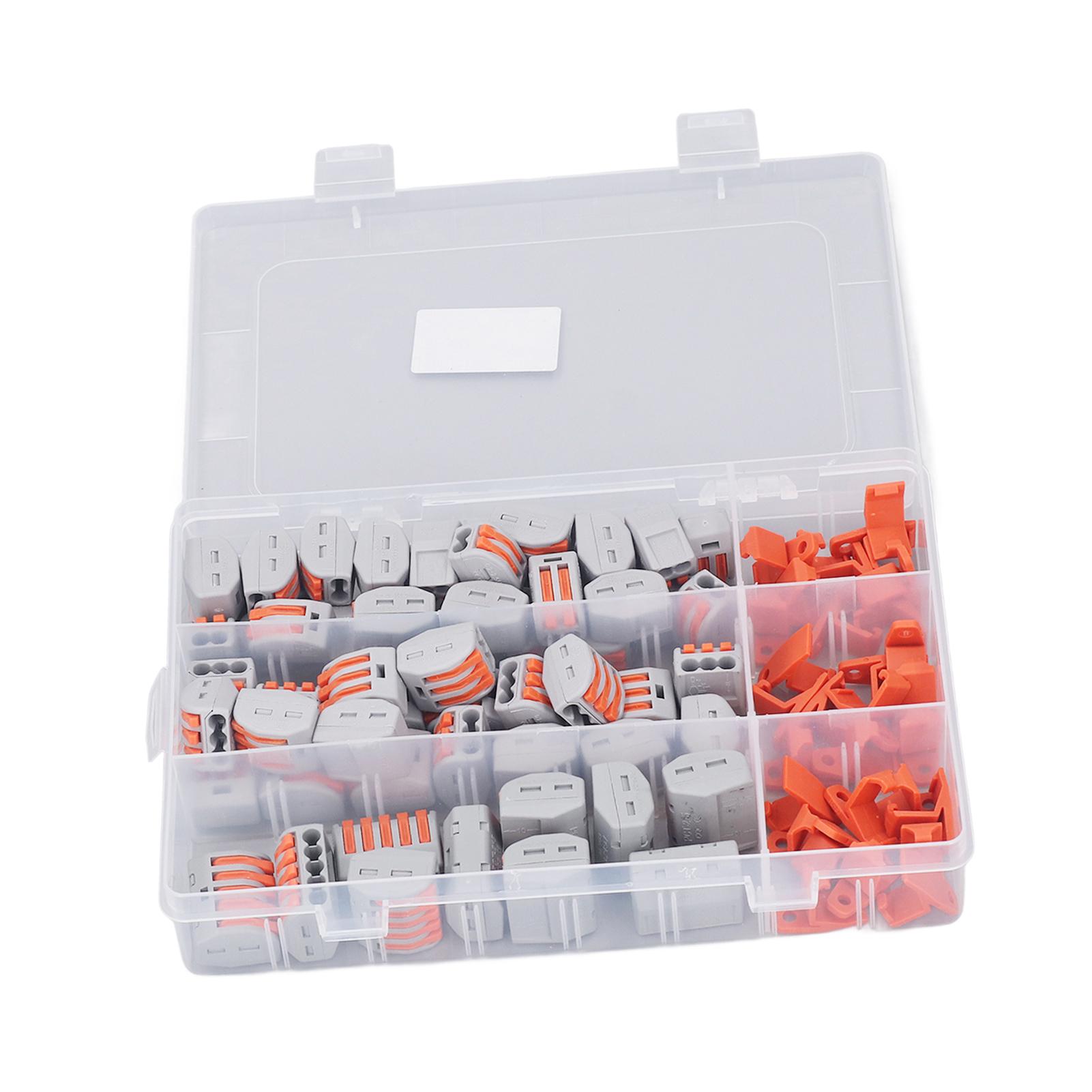 

Press Type Wire Connectors Compact Splicing Terminal Assortment Kit Quick Connect Electrical