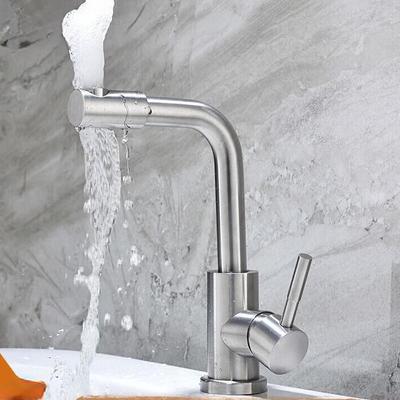 TLXT Brushed 316 Stainless Steel Rotating Basin Faucet