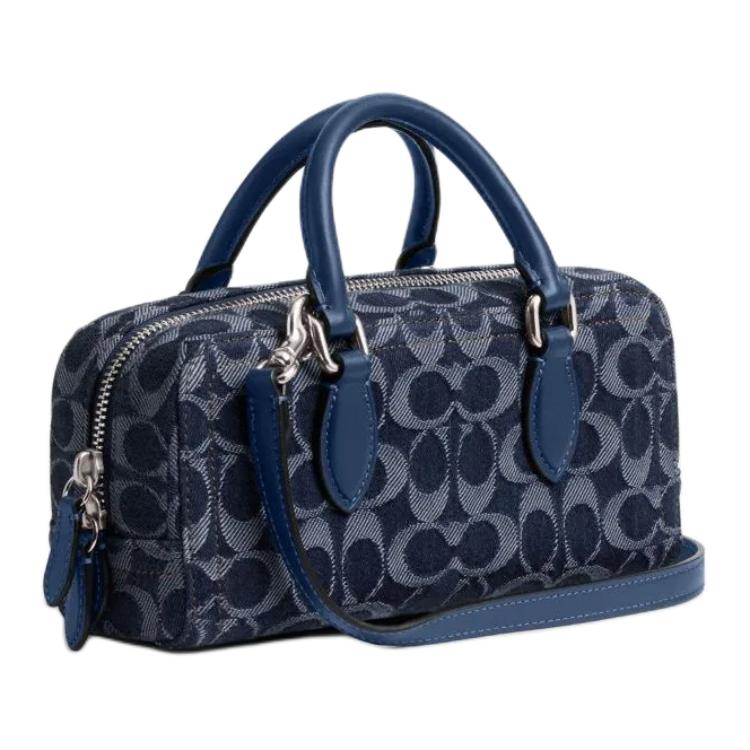Coach Cargo Tote Bag 26 Pebble Leather Deep Blue Multi Gold Hardware CAM06-LHRHY