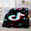 Neon Tiktok Logo Art Portable Blanket/Soft Blanket Bedding Blanket Suitable for Travel Camping Living Rooms Offices Sofas Fan Gifts