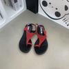 Fashion Women's sandals 2025 new fashion toe flat sandals for outdoor wear on the beach retro Roman