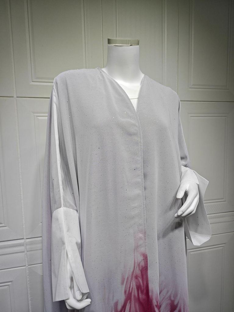 Verlaufend Glänzender Sommer Abaya Cardigan Robe 2025 - Lange Modische Überwurf Oberbekleidung