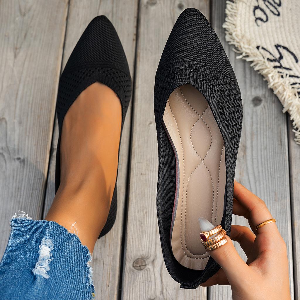 New Style Wide-fit Pointed-toe Low-cut Breathable Casual Women's Shoes Devotion