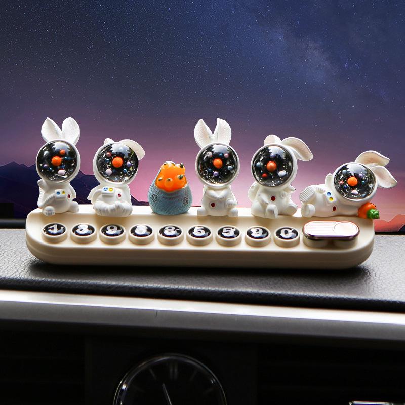 Placa Creativa de Conejo para Teléfono de Coche para Estacionamiento Temporal