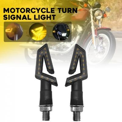 2X Motorcycle LED Turn Signal Light Blinker Black For Harley Davidson Amber Lamp