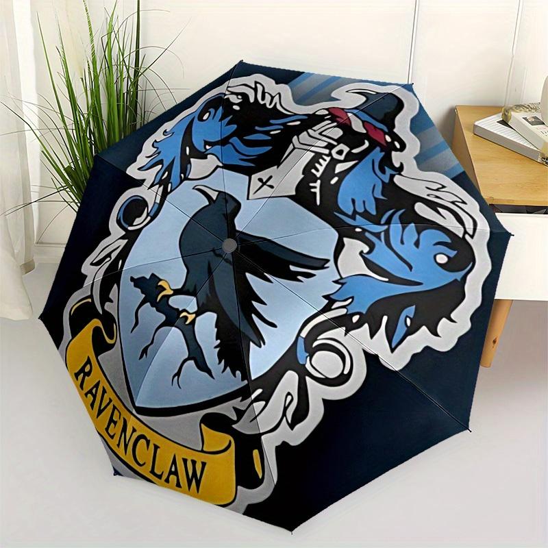 1pc Ravenclaw Crest Automatic Umbrella - 8-Rib Foldable Design, Outdoor Adventures, and Family Celebrations, Durable Canopy Material yy250827201