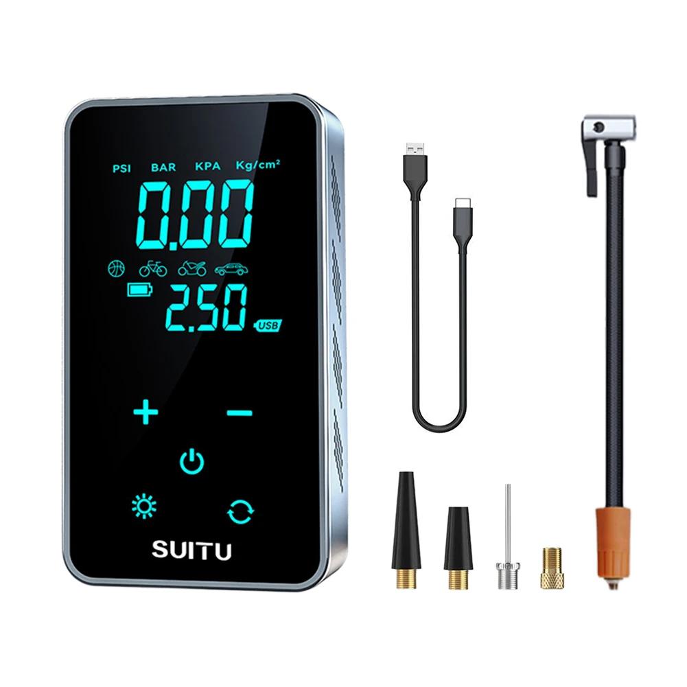 Digital Air Compressor 150PSI Mini Tire Inflator USB Rechargeable Car Electric Air Pump LCD Display for Car Motorcycle Inflation