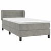 3127523 vidaXL Lit à sommier tapissier et matelas Gris clair 90x190 cm Velours
