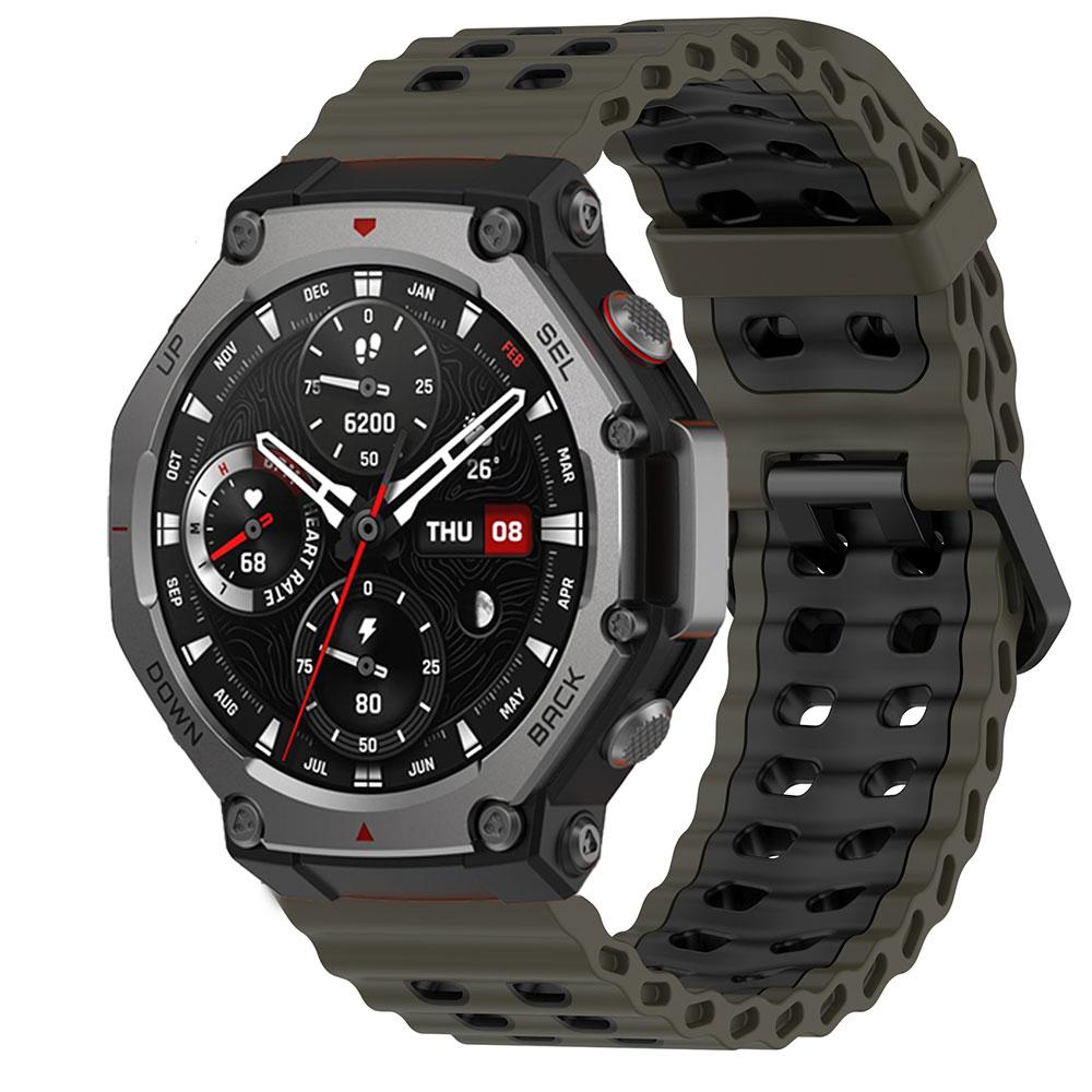 For Amazfit T-rex3 Silicone Band Metal Connector Watchband For Amazfit T Rex3 Strap Sport Smartwatch Accessories Wristband