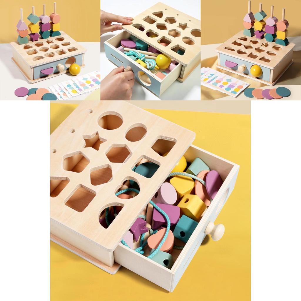 Wooden Shape Matching Box With Color Recognition For Early Education And Focus Development