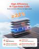 2PCS 100W Bifacial Solar Panels, 23% High-Efficiency N-Type Monocrystalline PV Module with MC4 Output & Aluminum Frame, IP67 Waterproof Solar Panel